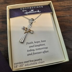 NEW hallmark cross necklace